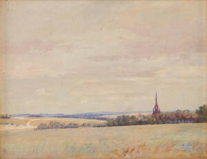 WILLIAM FREDERICK LONGSTAFF (1879-1953), Landscape, Northern France, oil on canvas on board, signed 'WILL LONGSTAFF' lower left, 29.5 x 38 cm