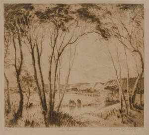 HENRI VAN RAALTE (1881-1929), Calm Morning, etching 14/25, 20 x 22 cm