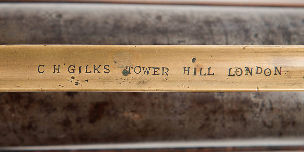 Large percussion muzzle loading swivel harpoon gun marked Greener. London 1857. Together with