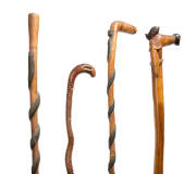 AUSTRALIAN STOCKWHIPS & OTHER CURIOS: Museum standard life-time collection of stockwhip handles, walking sticks & walking stick handles. Predominantly Australian origin ranging from early 19th to mid 20th century. Many fine examples including fiddleback b - 8