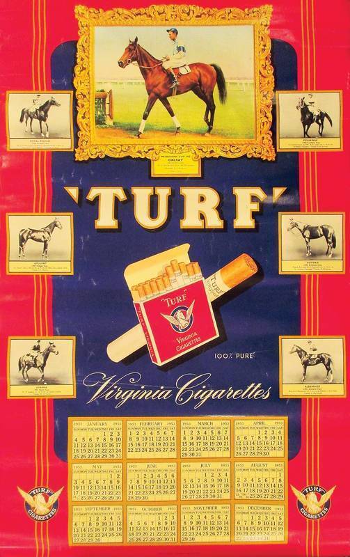 BALANCE OF SPORT COLLECTION, noted 1953 Turf cigarettes calendar & 1953 Capstan calendar (faults) both showing 1952 Melbourne Cup winner; signed mini bats (2) - one signed 1958 England, other signed 1979-80 Australia; c1960 Footscray doll. 