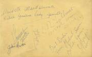 c1956-66 AUTOGRAPH BOOK, with c167 signatures, maily 1956 Olympians, also few cricketers & VFL footballers.