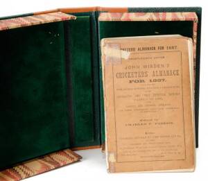 "Wisden Cricketers' Almanack" for 1887, original paper wrappers. Fair condition with damaged spine. With an attractive book-box with title on spine.