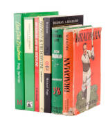 DON BRADMAN CRICKET BOOKS, all signed by Don Bradman, noted "My Cricketing Life" by Bradman [London, 1938]; "Bradman" by Moyes [Sydney, 1948]; "Our Don bradman" by Derriman [Melbourne, 1987]. Fair/VG condition.