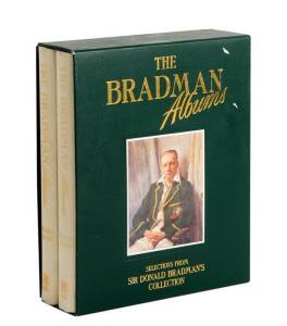 DON BRADMAN, "The Bradman Albums" [Sydney, 1987], two volumes in slip-case, each volume signed twice by Bradman.