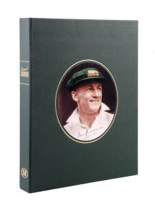 DON BRADMAN, signature in deluxe leather-bound edition of "Images of Bradman" by Allen & Kemsley [Bradman Museum, 1994], limited edition 304/974, in presentation box.