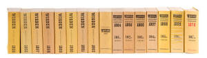 "WISDEN CRICKETERS' ALMANACK"S for 1951-2010, fabulous run. The 1970, 1971, 1978 & 1999-2010 issues hardback, others with limp yellow covers. Fair/VG condition.