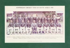 AUSTRALIAN TEAM PHOTOGRAPHS, noted 1956, 1964, 1970 (scarce), 1986, 1989, 1993, 1995; also NSW 1962-63. All framed, various sizes. Mainly G/VG.