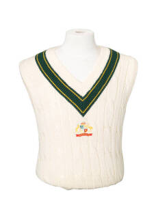 AUSTRALIAN TEST JUMPER (sleeveless), with embroidered Australian Coat-of-Arms on front, player unknown. Good condition.