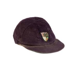 JACK RUSSELL'S GLOUCESTERSHIRE CAP, blue with embroidered Gloucestershire logo on front, initials "J.R." on inside. Fair match-worn condition.