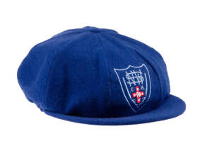 NEW SOUTH WALES CRICKET CAP, baggy blue with embroidered "NSWCA" logo on front, player unknown. G/VG condition. 
