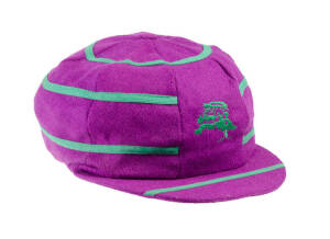 ACB CHAIRMAN'S XI CAP, from the 3rd Lilac Hill match - ACB Chairman's XI v West Indies (the 1st match of the 1992-93 West Indies tour of Australia), lilac with green bands, with embroidered Lilac Hill logo on front. Superb condition. [The Lilac Hill match