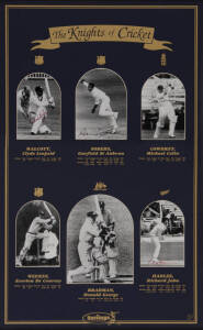 KNIGHTS OF CRICKET, display comprising six signed photographs of all the Sirs - Don Bradman, Clyde Walcott, Gary Sobers, Colin Cowdrey, Everton Weekes & Richard Hadlee, window mounted with details of their Test careers, limited edition 160/500, framed & g