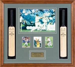 MARK WAUGH, signed displays, one 92x59cm, other 60x55cm.