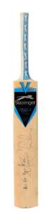 CRICKET BATS: "Slazenger - Michael Clarke" Cricket Bat from Pup's kit bag, match used by Michael Clarke withlarge signature down blade; plus Cricket Bat signed by 1988 Essex including Graham Gooch & Mark Waugh.
