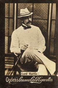 1899-1901 cricket cards, comprising Ogdens&nbsp;"Cricketer Base I" [11]; Ogdens "Cricketers Base M" [7/50]; Ogdens&nbsp;"English Cricketer Series" [5/14]; plus 1899 W. & F.Faukner (Grenadier Cigarettes) "Cricket Terms" [6/12]. Poor/VG.