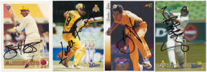 SIGNED CRICKET CARDS, c1993-2002 duplicated range, all signed, including&nbsp;1995 WACA/Coca-Cola/Town & Country bank "Western Warriors 1995-96" (136). G/VG condition.