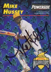 1996 WACA/Powerade/Town & Country Bank "Western Warriors 1996-97" [14], duplicated range in album, all signed, with 5-23 of each card. G/VG condition.