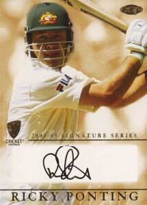 2003-07 cricket cards, noted 2003 Archies (India) "2003 World Cup" [6]; 2004 ESP "Signature Series" [9]. G/VG. 