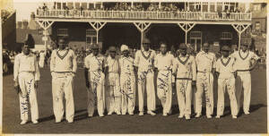 INDIA: 1932-95 Collection with signed photographs (2), autograph pages (6) & team sheets (6). Wonderful range of autographs. Mainly G/VG.