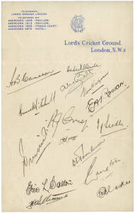 SOUTH AFRICA: 1935-98 Collection with signed autograph pages (10) & team sheets (18). Wonderful range of autographs. Mainly G/VG.