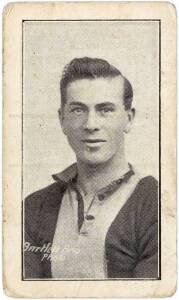 1923 Lenten's Shamrock Store Bendigo "Victorian Country Footballers - Eaglehawk", group [5/19 known], comprising Nos. 3, 4, 7, 18 (V.Trewarne) & 19 (C.J.Ellis). Fair/G. Extremely rare.