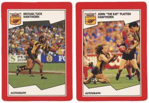 1989 Scanlens (Stimorol) "Footballers", almost complete set [162/168]. Mainly G/VG.