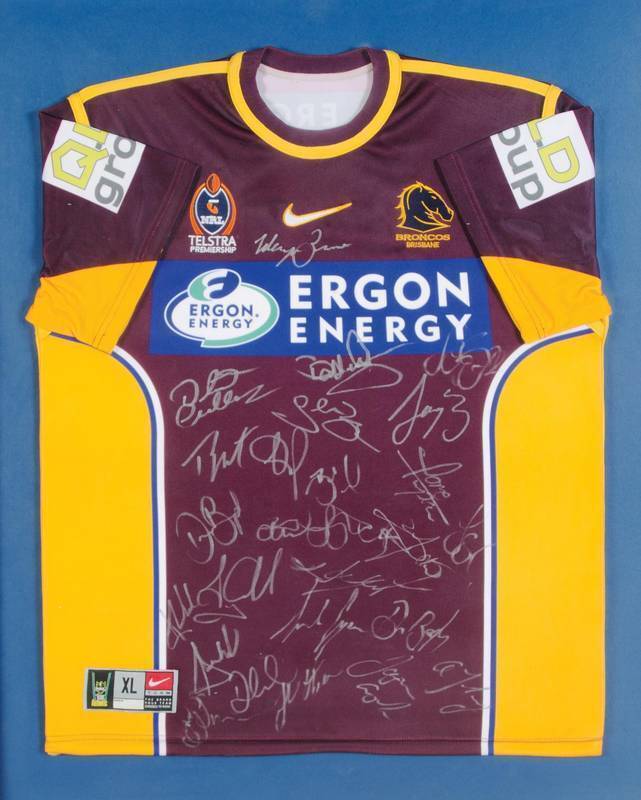 ずっと気になってた BRISBANE BRONCOS: signatures 22 with jersey Broncos Brisbane ウェア