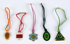 HORSE RACING BADGES, c1973-97 collection with "Victoria Racing Club" (23); VATC (20); Kilmore (2) & RASV (3). G/VG.