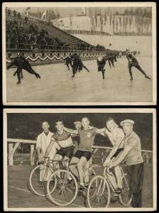 OLYMPICS: c1936 cards "Olympia 1932" (137); "Olympia 1936 Band II" (93); c1936 postcards (9); c1968 drink coasters (8).