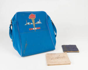 1956 OLYMPICS: Autograph Book with c110 signatures, noted wrestlers, Yugoslavian footballers, swimmers, boxers, John Konrads, Dawn Fraser & Murray Rose.