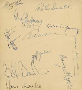 OLYMPIANS AUTOGRAPHS, noted page with NZ Olympians including Peter Snell, Valerie Young, Barry Magee, Murray Halberg & Jeff Julian; Greg Louganis; Marie-Jose Perec; Christian Schenk; Rosa Mota; Sohn Kee-chung; Al Oerter; Bob Tisdall; Dan O'Brien.