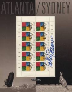 1996-2004 range of Australia Post products incl. "Aust. Post Olympic Games Prestige Album" covering Sydney 2000, Atlanta to Athens with various products. Noted Atlanta/Sydney s/sheet autographed by&nbsp;"Cathy Freeman";&nbsp;2000 Gold Medallists albums (2) with nor
