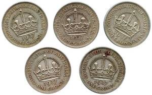 SILVER; Pre 1945, 3d (34), 6d (11), 1/- (1), 2/- (3) and 1937 Crown (5). Post 1946, 3d (36), 6d (9), 1/- (2), 2/- (9) and 1966 50c (2). A group of Aust. 1d's. Plus a group of world coins incl. 3 GB Unc. sets, 3 b/notes and 5 other. Mixed grades.