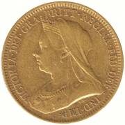 1897 QV, Veiled Head, St. George reverse. - 2