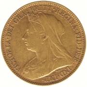 1899M QV, Veiled Head, St. George reverse. - 2