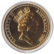 1995 $100.00, Waratah, 1/30z 24 carat. Cased, no certificate, small fault to capsule.