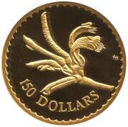 1997 $150.00 Mangle's Kangaroo Paw, &frac12;oz, 24 carat. In a wooden case, no certificate.