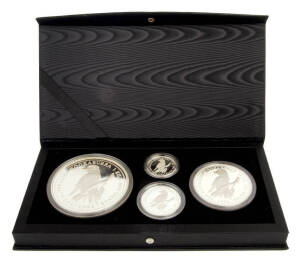 1994 set of 4 with $30.00 1 kilo, $10.00 10oz, $2.00 2oz and $1.00 1oz. In a black presentation case, with certificate numbered "0124".