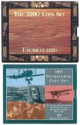 UNCIRCULATED DECIMAL SETS: 1979-1998. 1984 yellow plastic and 1985 clear plastic.