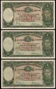 1938 (R.29) &pound;1 Sheehan/McFarlane group of 3. F, VF and VF+.