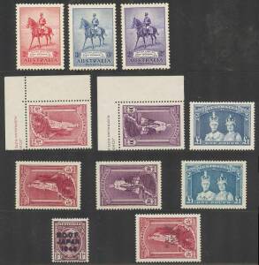 Small pre-decimal/decimal accumulation with better items. Incl. KGV C of A wmk set of 7** (1/4*), KGV commemoratives**/*, &nbsp;Robes set, both papers**, Cattle both papers** and Navigators set of 6** (10/-*). Range of booklets (27) incl. 1942 KGVI 12 x 2&frac12;d, w