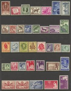 MUH small pre-decimal decimal collection then decimals 1966 to late 1980's, values to $10.00, on Seven Seas hingeless pages and Hagners as singles, sets, souvenir sheets and blocks of 4. Also incl. Antarctic, full & part sheets, P.O. packs and a few bookl