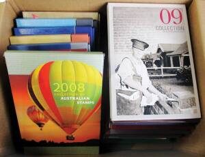 Australia Post Year Albums: 1981-83, 1985, 1988-2009. Standard editions, with stamps in place, no plastic sleeves. FV $1250+.
