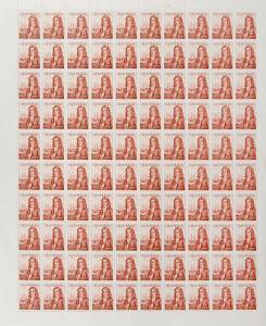 1966 (SG.399) 50c Dampier, complete sheet. Superb and rarely offered in this format.