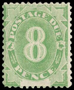 1902 (SG.D7) 8d Emerald; lovely fresh example, bright colour, lightly hinged.