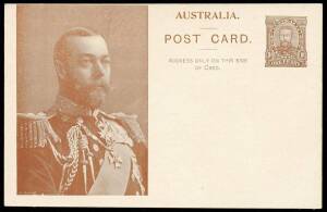 POSTAL STATIONERY: Mixed group to decimals, majority mint; Postal cards, 10 incl. 1d Full-face & Coronation (6 different), 1d 'Roo, 1930 "THREE/HALFPENCE on 1d Green & 1&frac12;d brown (General Motors): Lettercards 10 incl, 1d Full-face "Lake St. Clair" & "Mt Lo