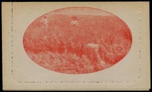 1922 2d Red KGV Sideface perf.12&frac12; grey unsurfaced card (BW:LC49): "PINEAPPLES QUEENSLAND" (pickers) [102B], fine Unused. Cat.$250.