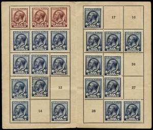 1914-18 WAR SAVINGS STAMPS: Commonwealth of Australia "War Savings Stamps Booklet" dated April 1917 with 17/6 worth of stamps, consisting of 6d value x20 &nbsp;and&nbsp;2/6 value x3.&nbsp;Minor faults as normally encountered.