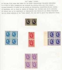 1911-98 PHILATELIC EXHIBITIONS display on annotated pages with Australian National & Local Exhibitions together with a range of overseas Exhibitions, Incl. stamps, vignettes, s/sheets, covers and postcards. Good range with scarcer items, noted 1912 London